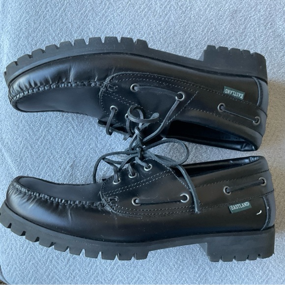 Eastland Men's Classic Black Leather Oxfords - Picture 3 of 8